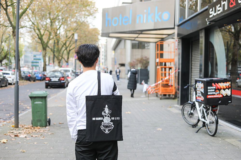 Takumi Baumwolltasche "No Ramen No Life"